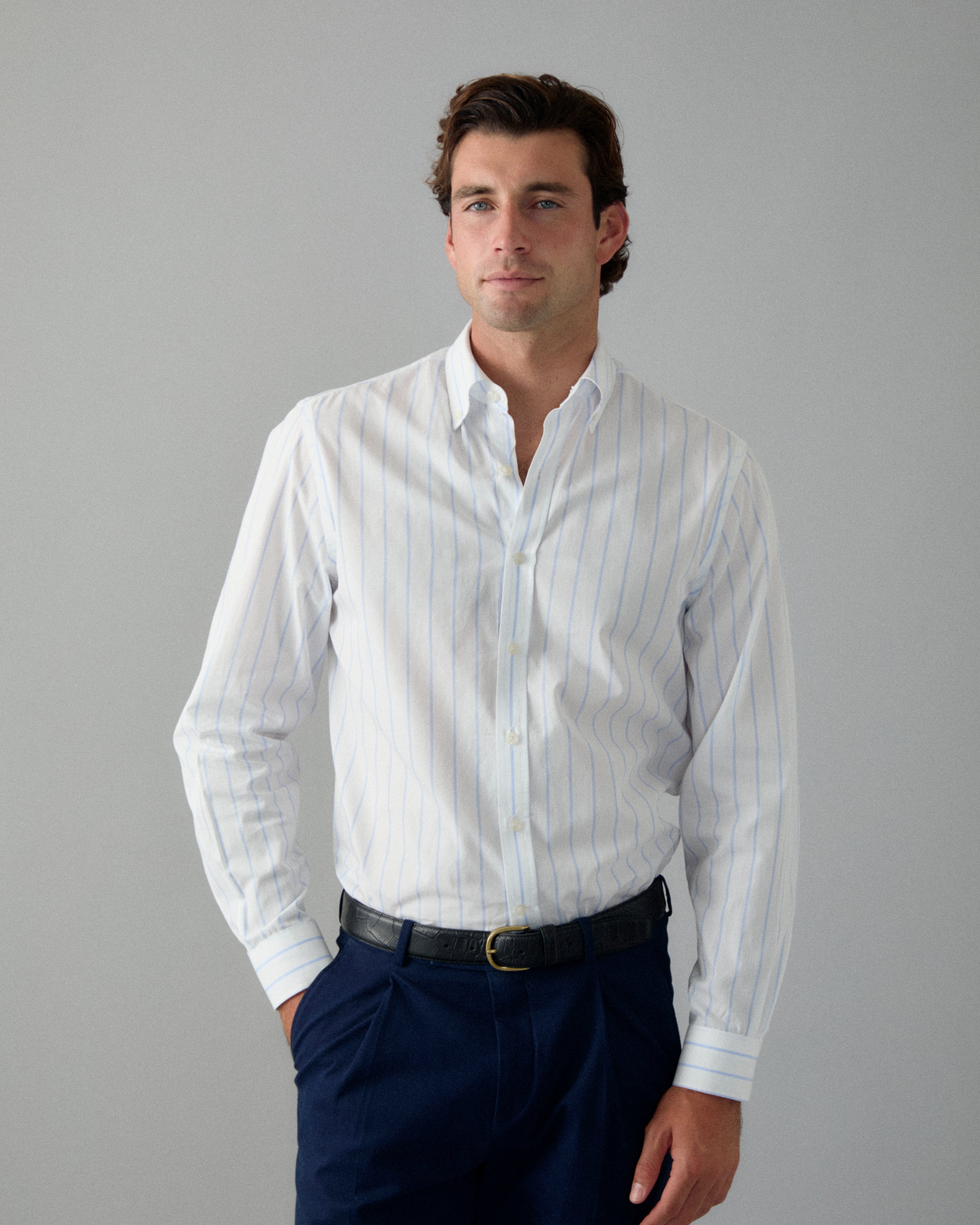 Retro White Stripe Shirt