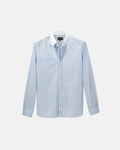 Light Blue Stripe Contrast Collar Shirt (SS26)