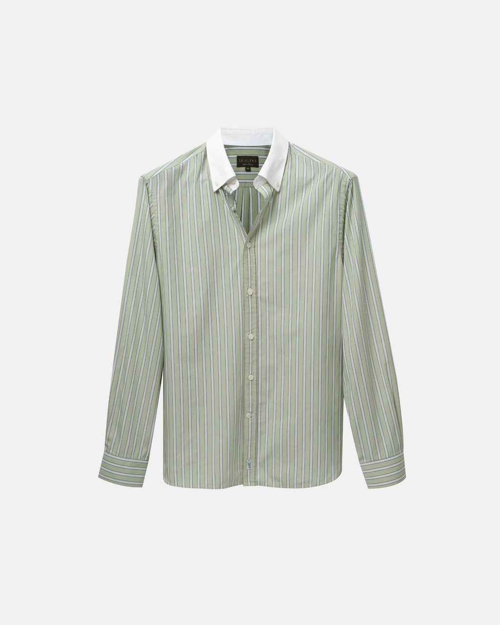 Pistachio Stripe Contrast Collar Shirt (SS26)