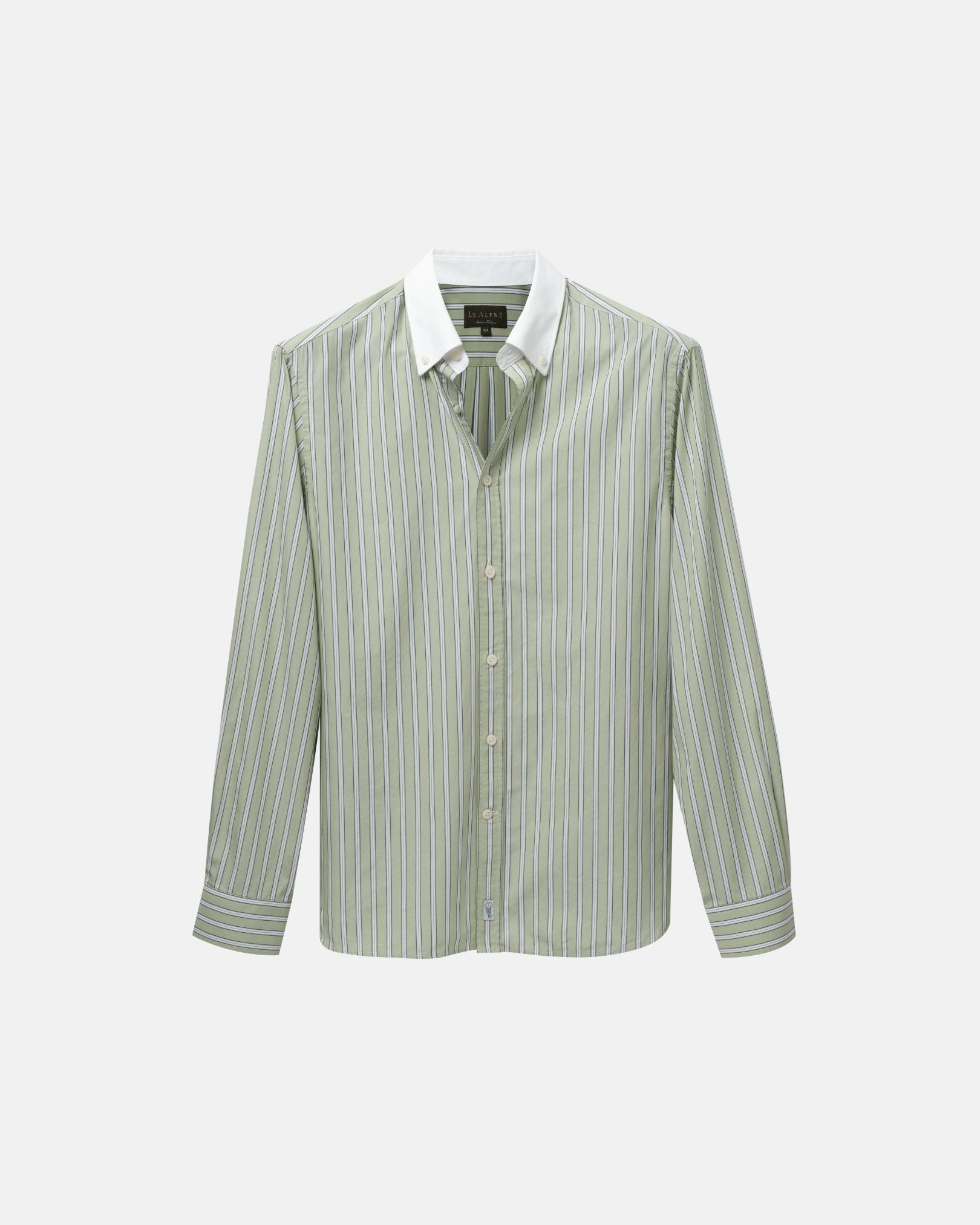 Pistachio Stripe Contrast Collar Shirt (SS26)
