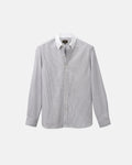 Black Stripe Contrast Collar Oxford Shirt