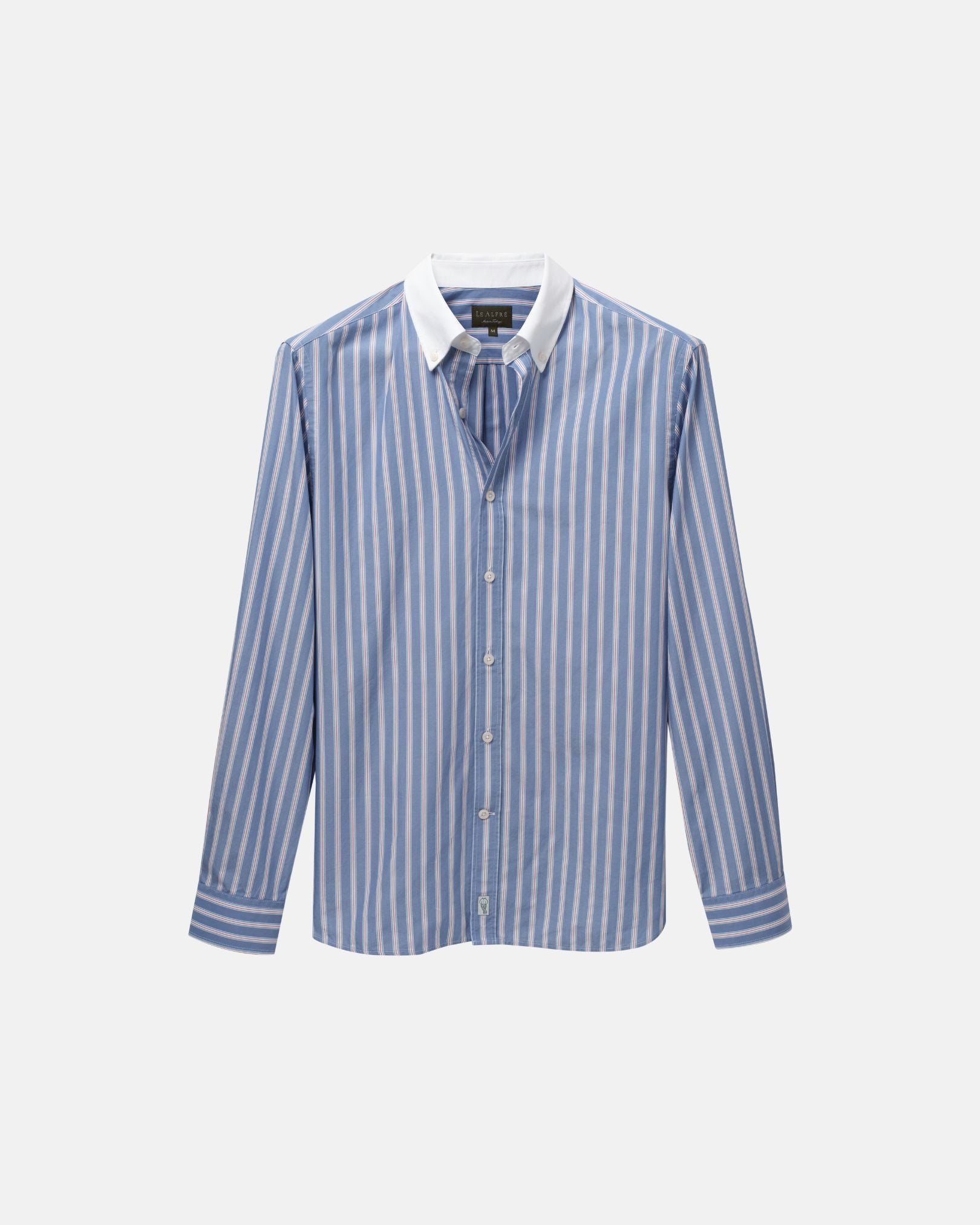 Royal Blue Stripe Contrast Collar Shirt (SS26)