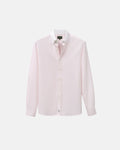 Pink Stripe Contrast Collar Oxford Shirt