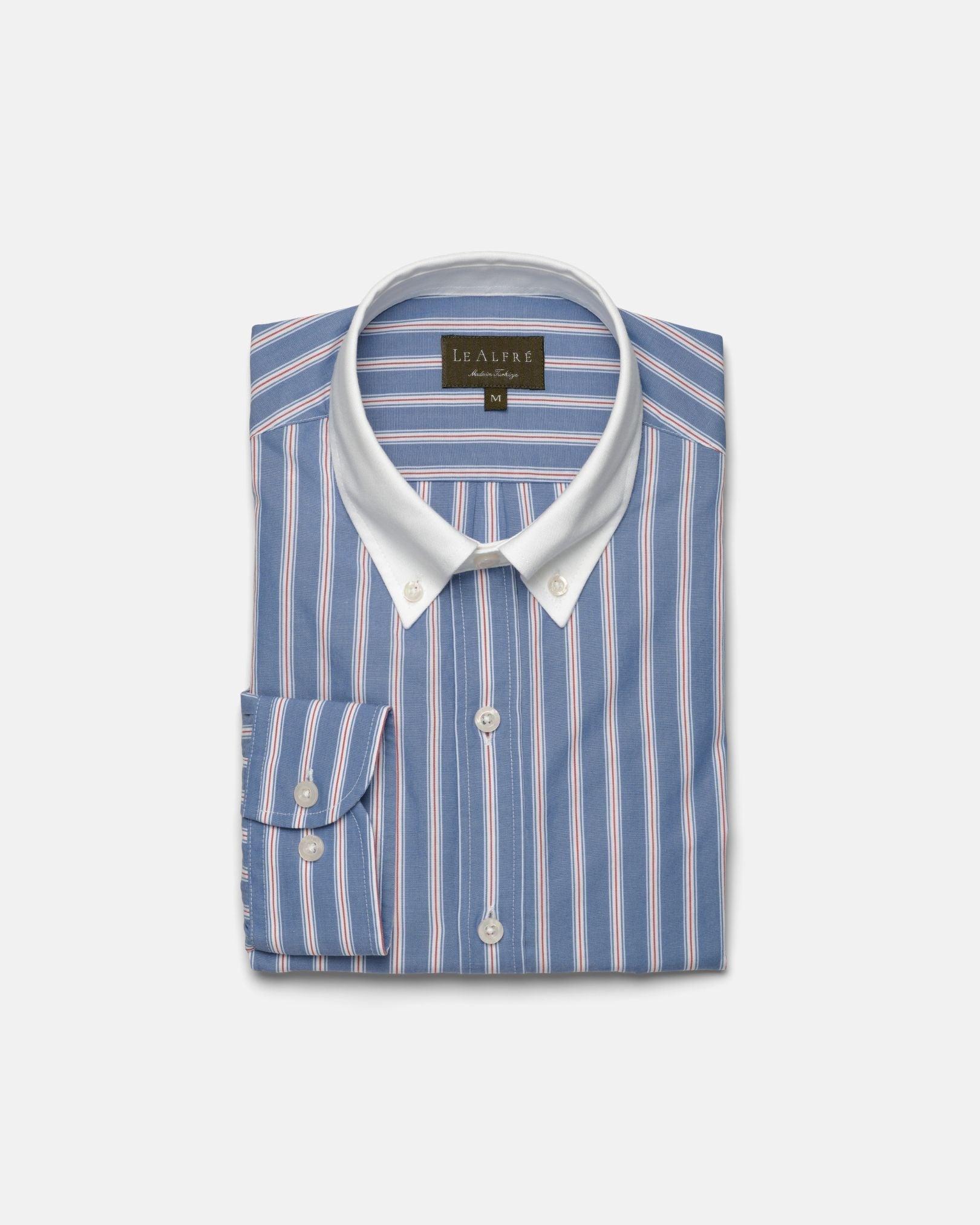 Royal Blue Stripe Contrast Collar Shirt (SS26)