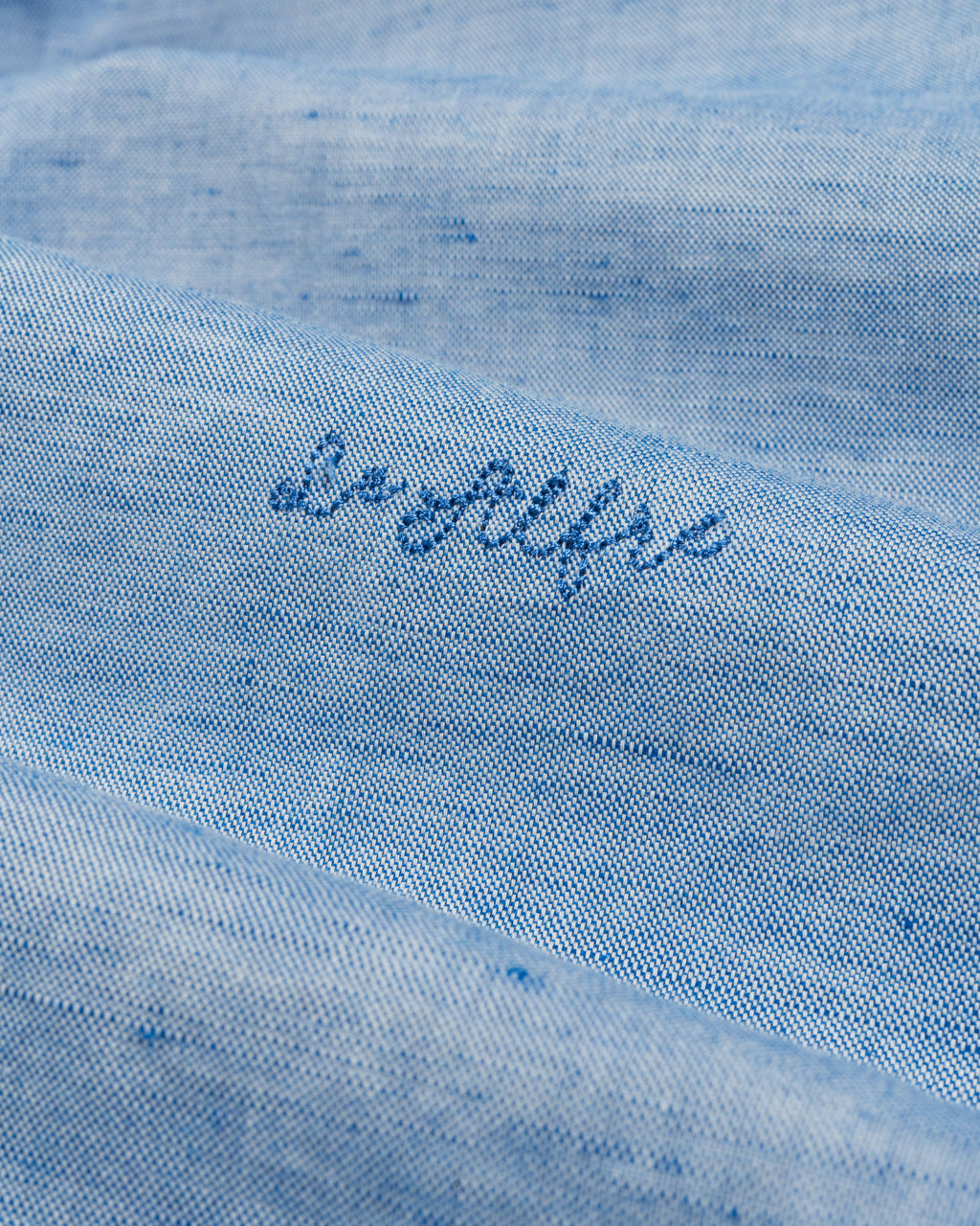 Classic Blue Linen-Blend Shirt
