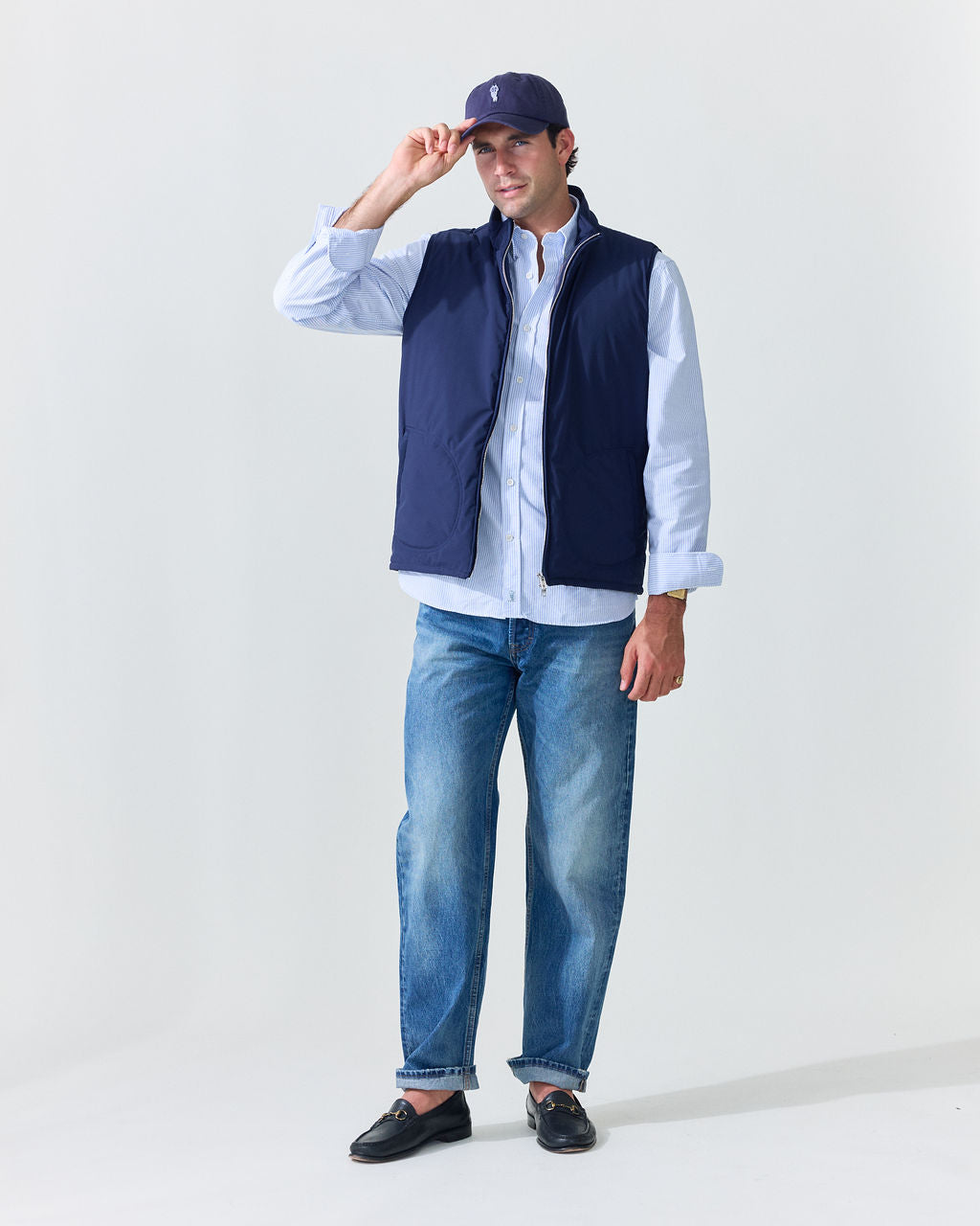 'Le Stripe' Blue Oxford Shirt